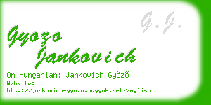gyozo jankovich business card