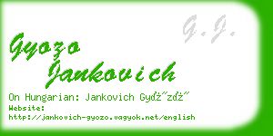 gyozo jankovich business card